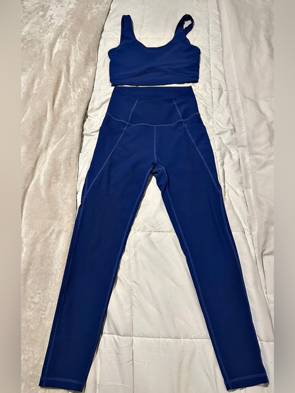 WILO Blue Ribbed Athletic Set, with pockets